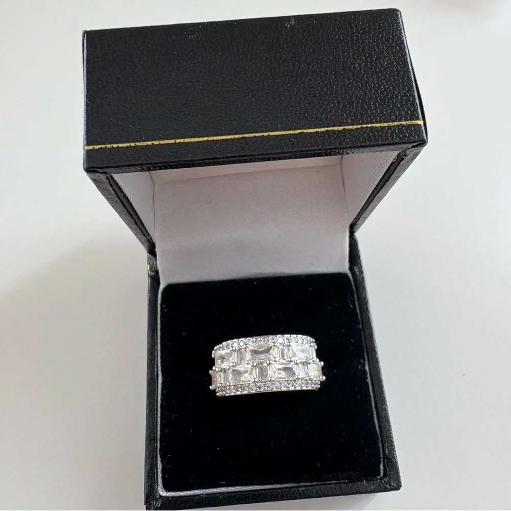 Bomb Party Wrapped in Love Ring RG54578 Lemon CZ Rhodium Plating - Picture 4 of 6